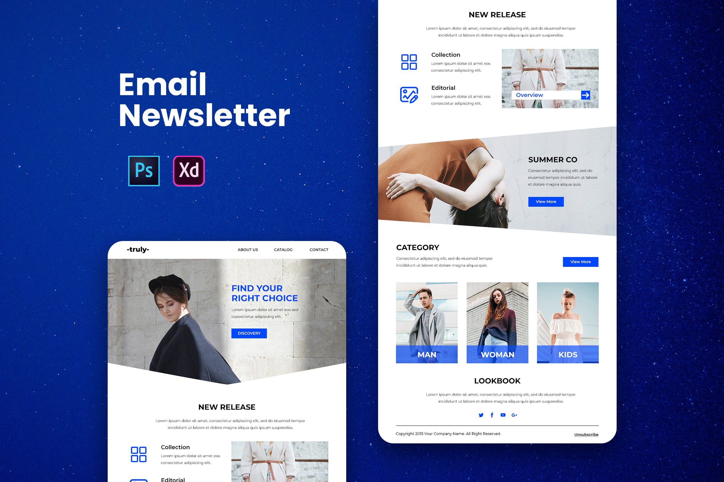 品牌服装EDM电子邮件营销推广模板 Email Newsletter插图