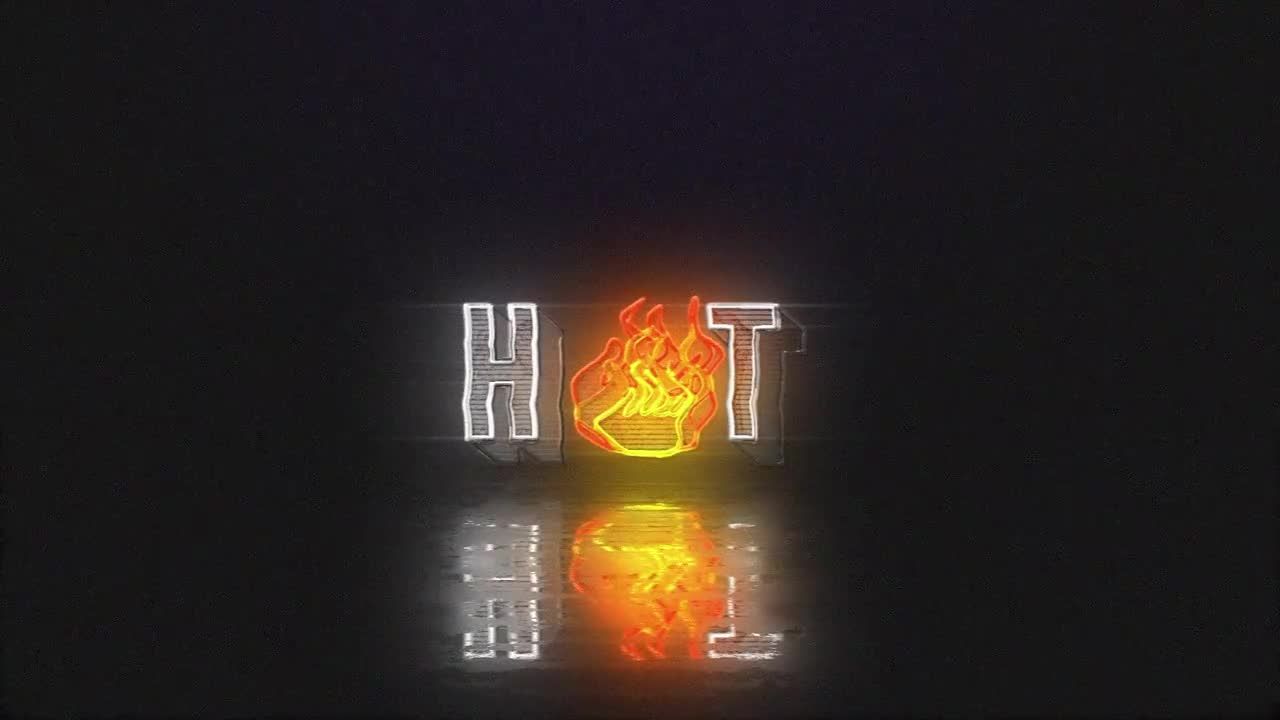 动画霓虹灯发光效果学校徽标显示素材库精选AE模板