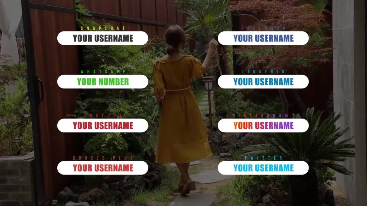 4K下三分之一社交媒体素材库精选AE模板