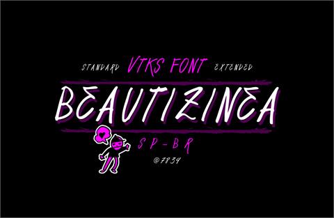 Vtks Beautizinea font素材之家精选英文字体