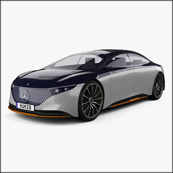 梅赛德斯·奔驰汽车Vision EQS 2019 素材之家精选3D模型