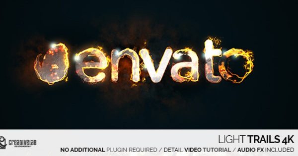 光轨迹特效Logo演示素材库精选AE模板 Light Trails 4K