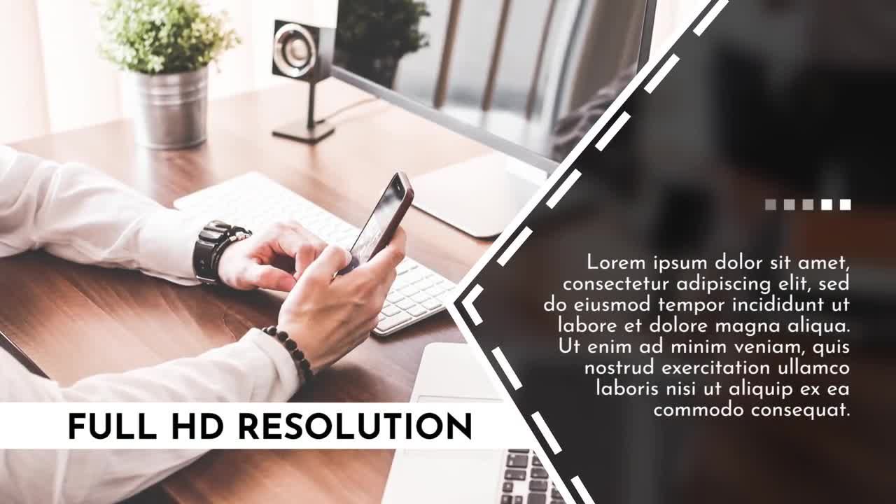 独特的业务展示素材库精选pr模板