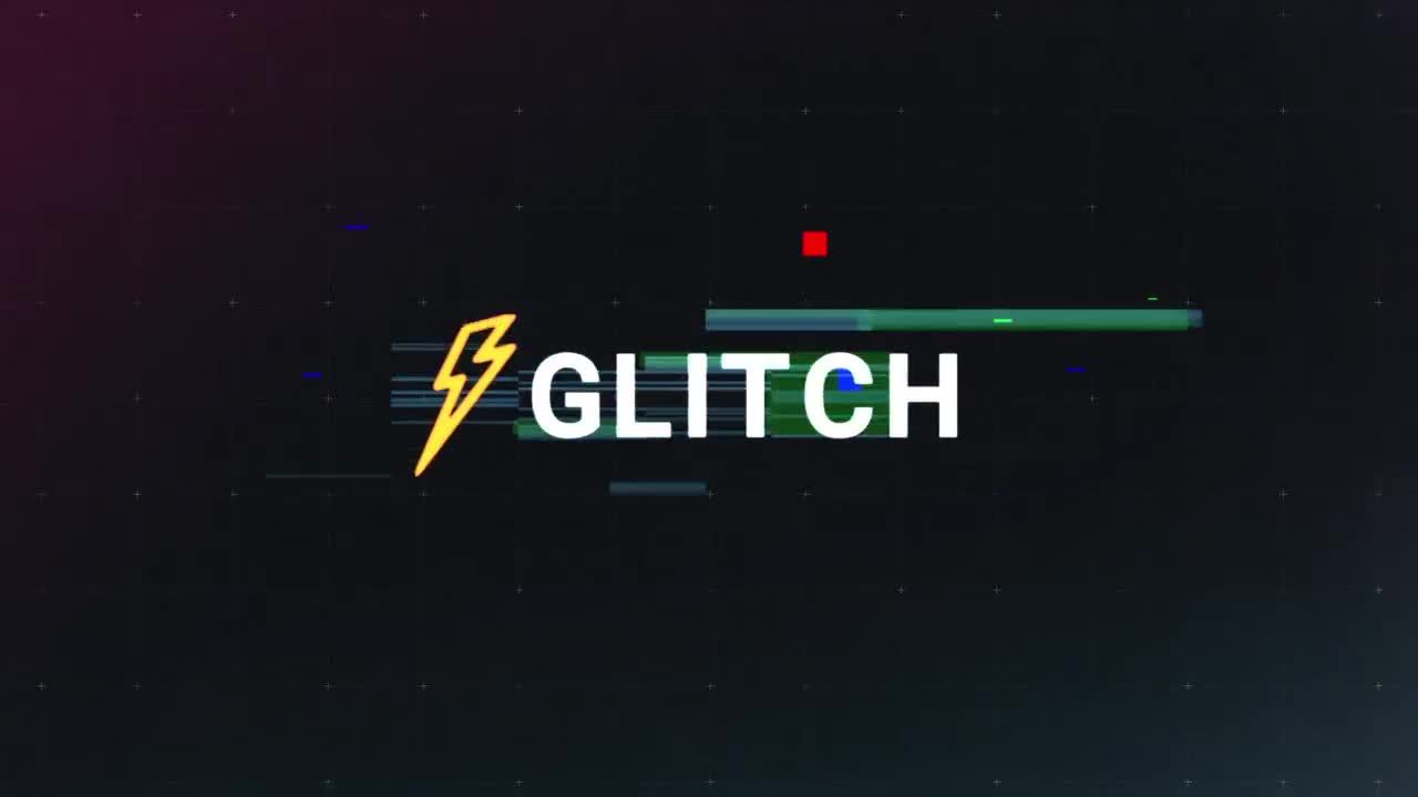 富有创意的小故障徽标素材库精选AE模板