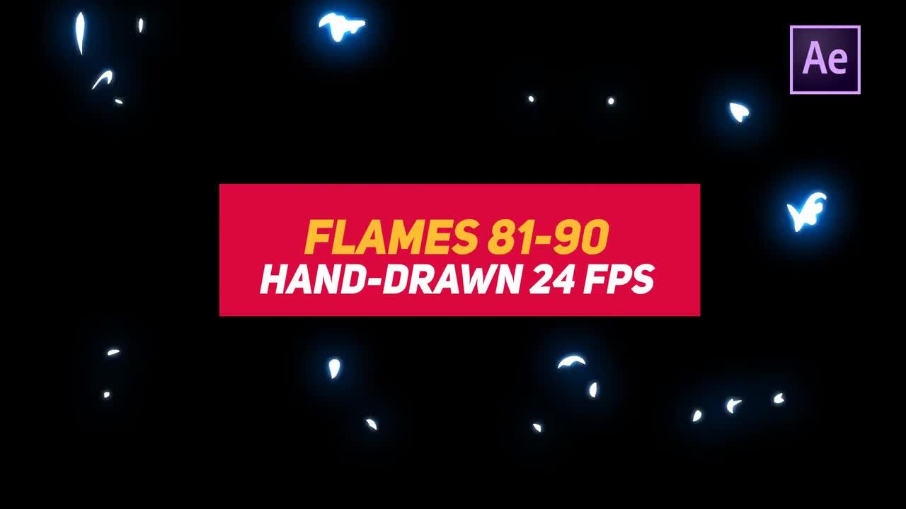 液体元素2火焰81-90动画元素素材库精选AE模板