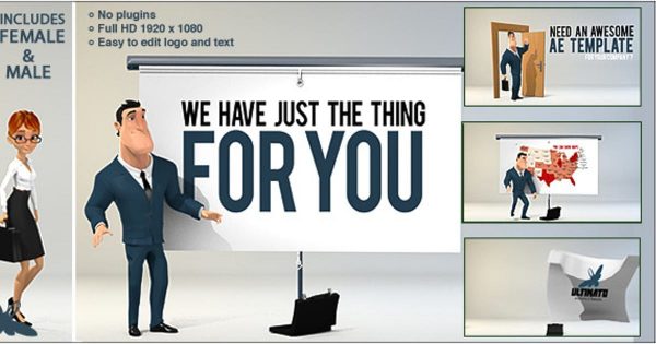 3D动画企业宣传视频素材库精选AE模板 Corporate Presentation 3D