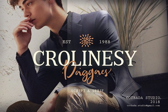 Crolinesy Daggaes Font Duo插图1