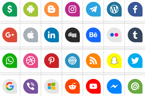 Icons Social Media 13 font素材之家精选英文字体
