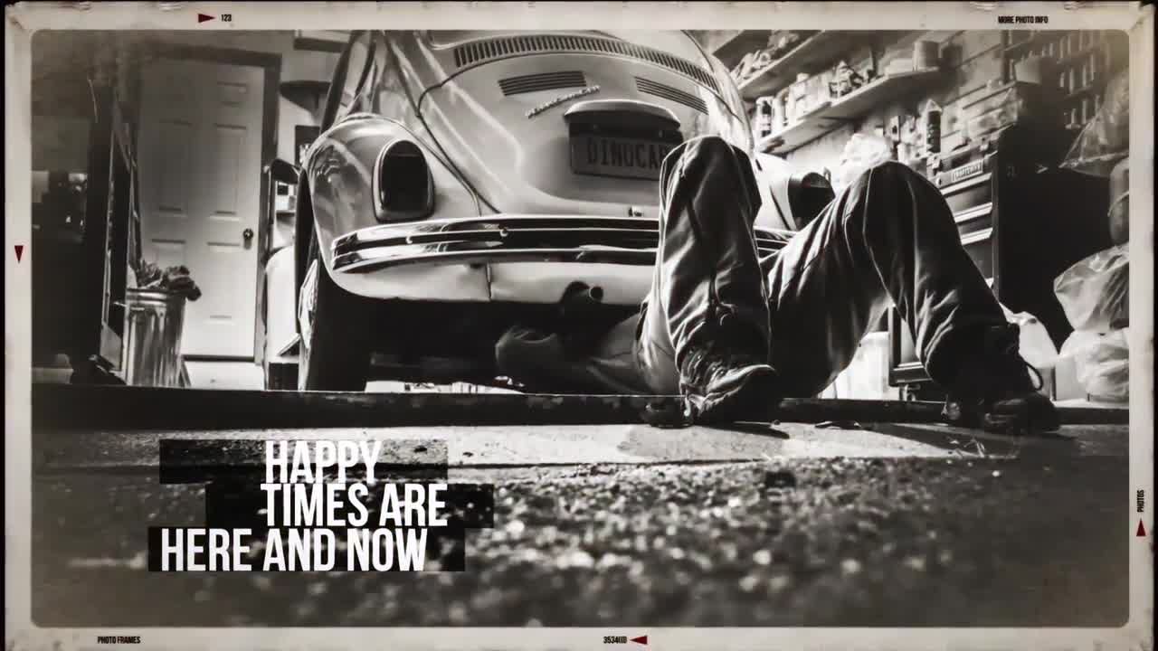 干净简洁复古的回忆照片幻灯片素材库精选AE模板