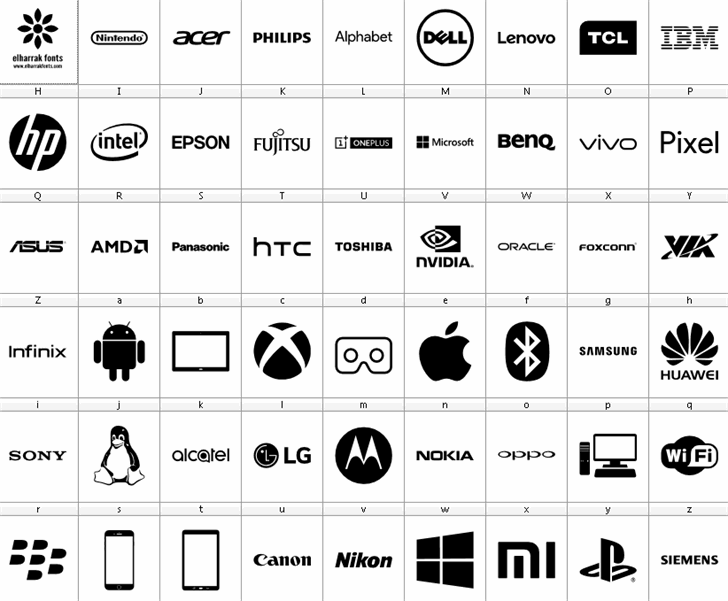 Font Logos Technology font插图 Font Logos Technology font插图