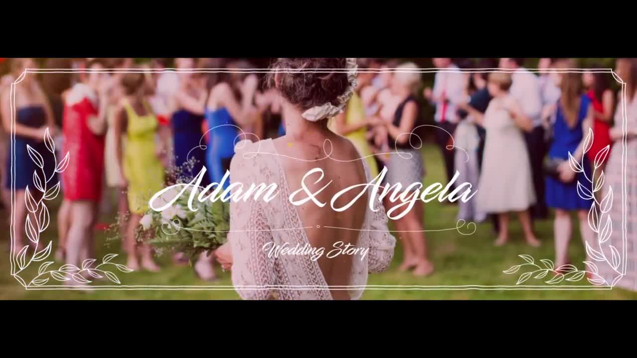 浪漫的Facebook封面婚礼照片素材库精选AE模板