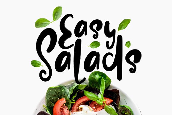 Easy Salads Font素材之家精选英文字体