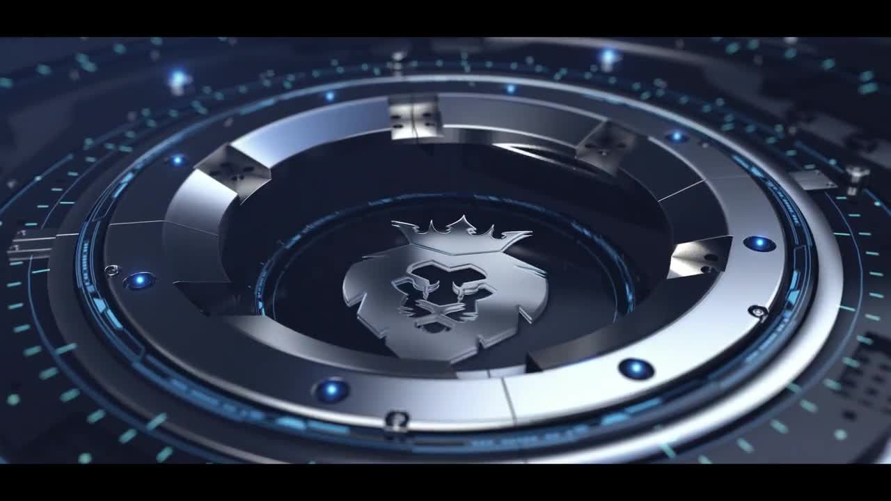 现代的金属技术徽标显示素材库精选AE模板