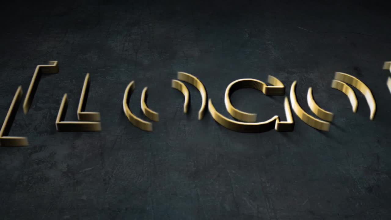 黄金和白银描边徽标显示素材库精选AE模板