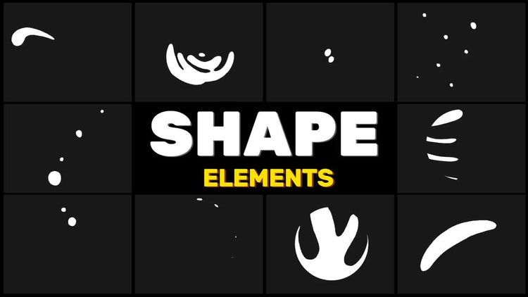 10个形状层动画精美的液体形状ae模板