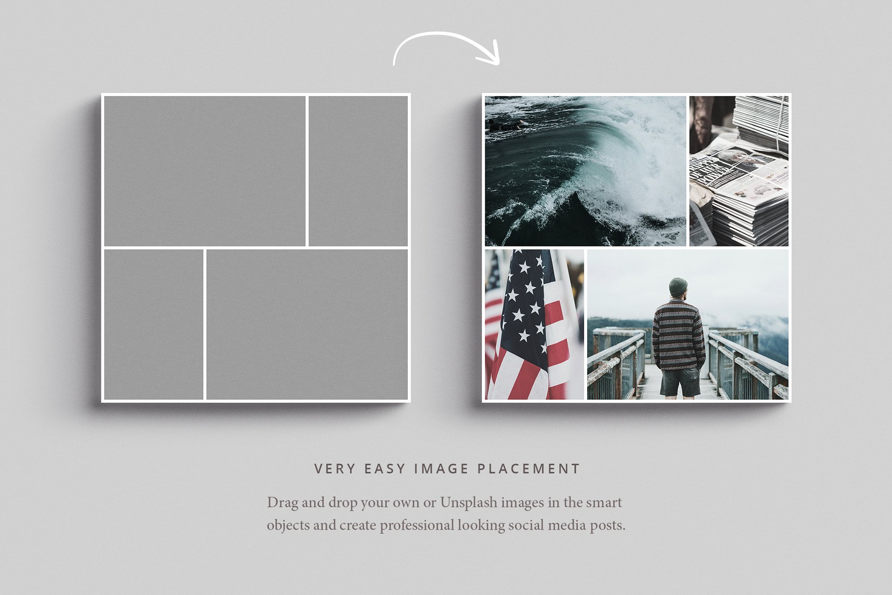 摄影主题多图排版贴图模板素材库精选 Canada Social Media Templates插图(4)