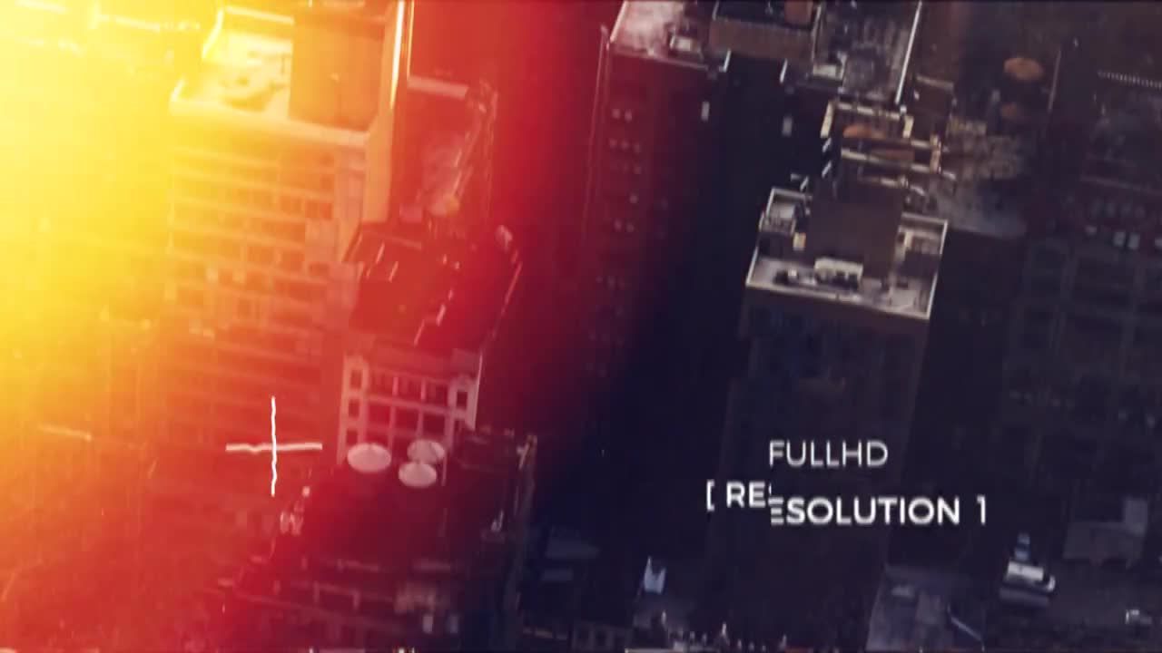 电影宣传Glitch幻灯片素材库精选pr模板