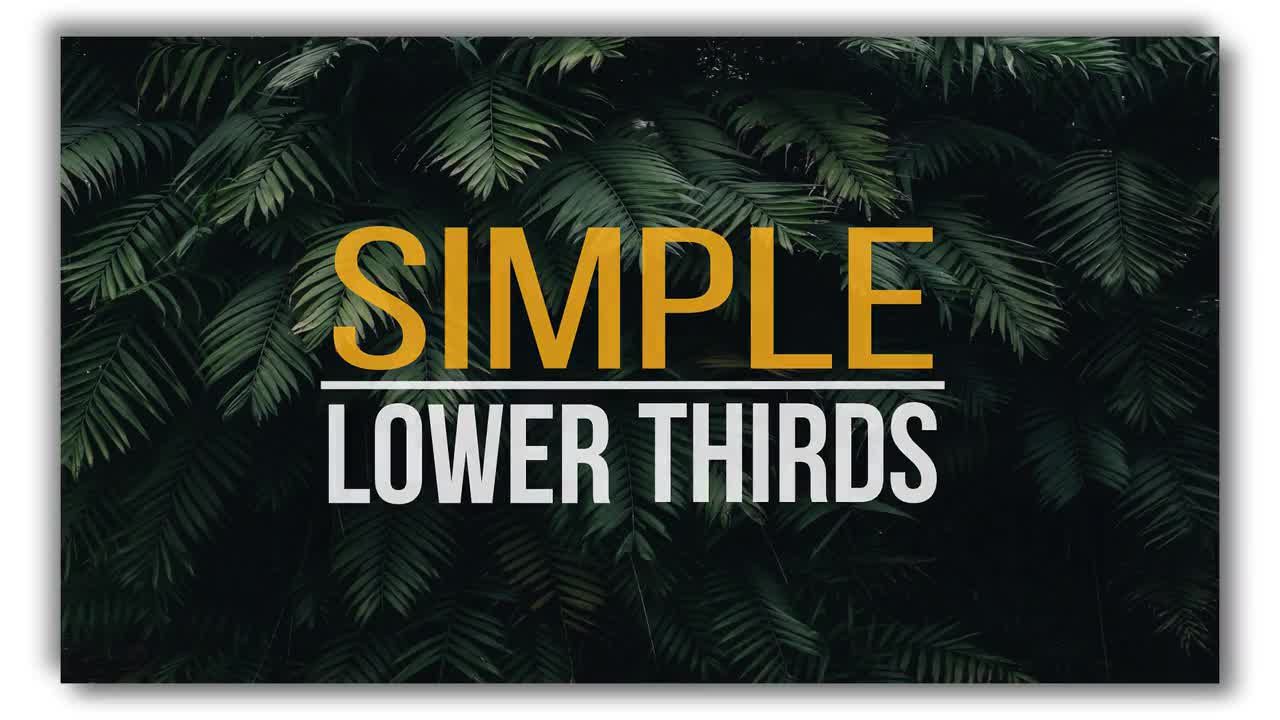 12个流畅简单创意的低三分之一标题动画素材库精选AE模板