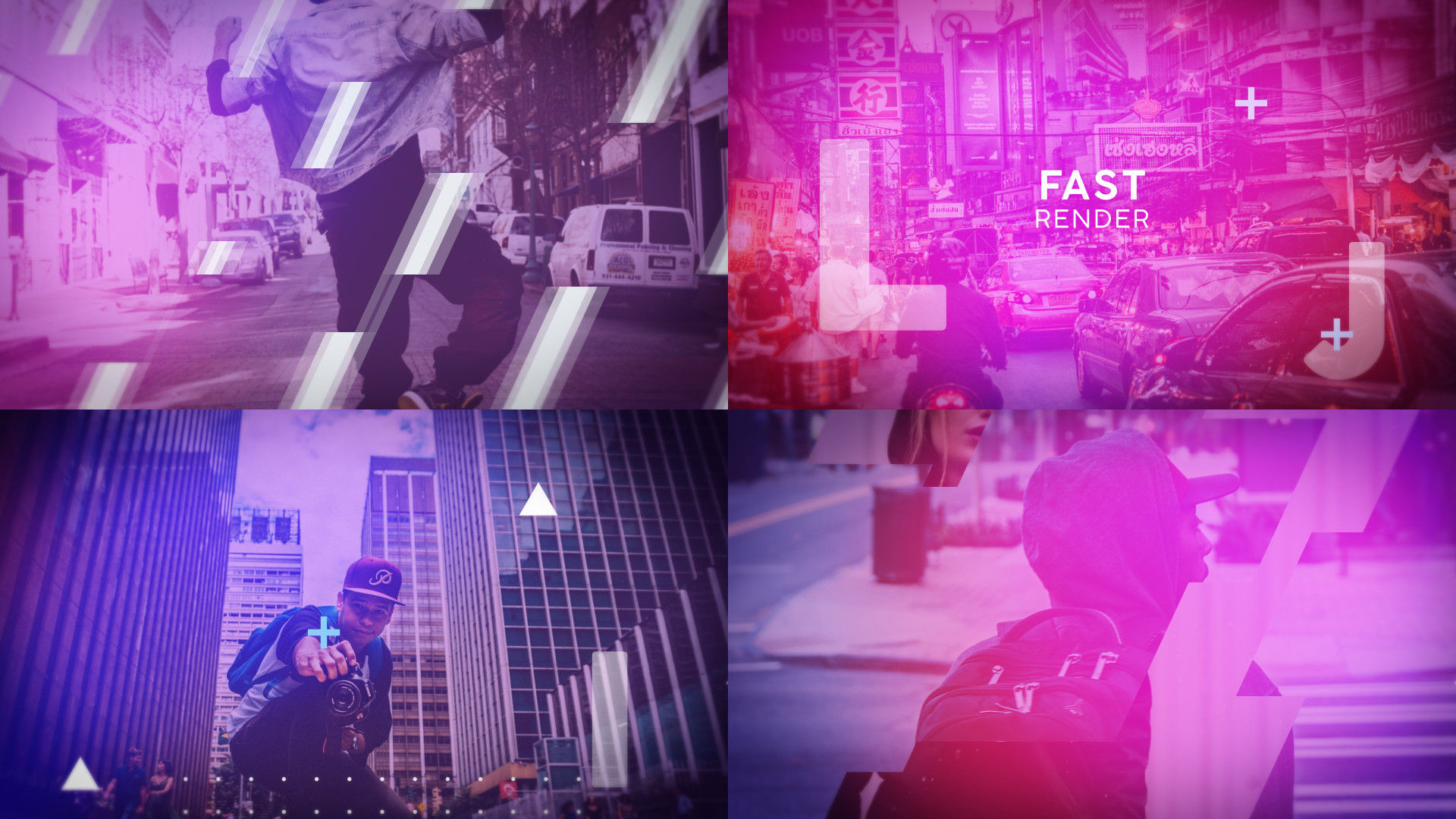 彩色漏光星星斑点效果广告宣传素材库精选AE模板