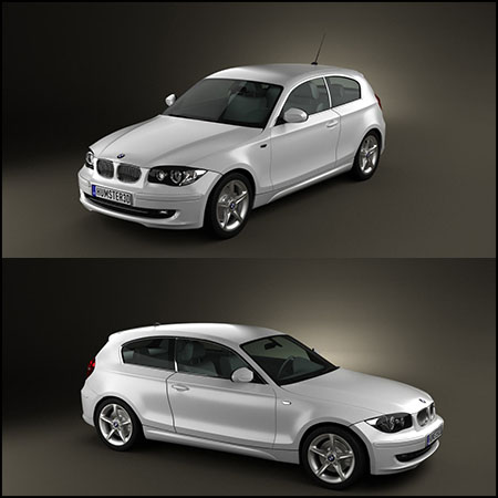 BMW 1 Series 3-door 2009宝马汽车素材之家精选3D模型