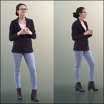 站立的女商人女职员素材之家精选3D模型