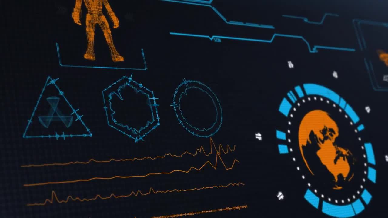 高科技模块化HUD元素标题素材库精选AE模板