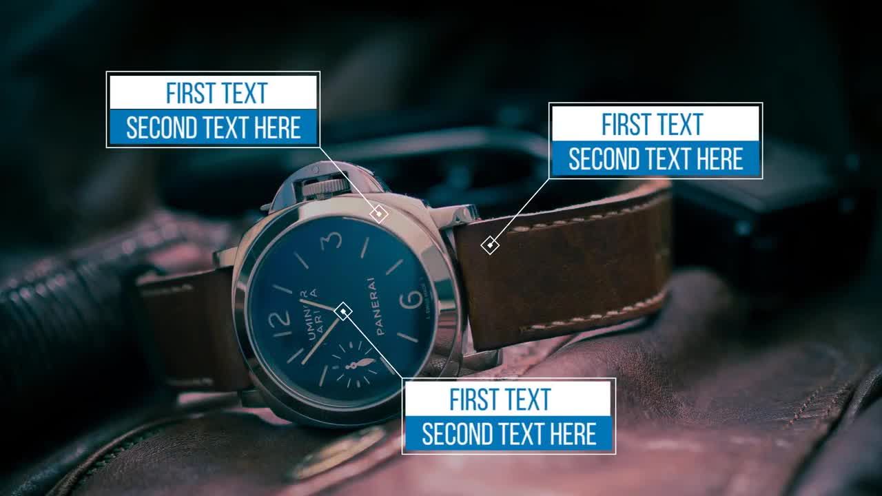 简单的科技感标注介绍说明动画素材库精选pr模板