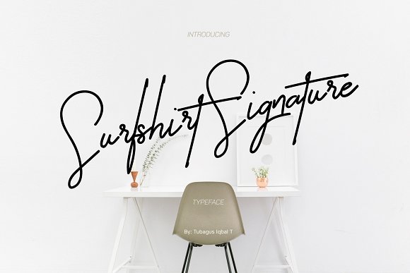Surfshirt Signature Font素材之家精选英文字体