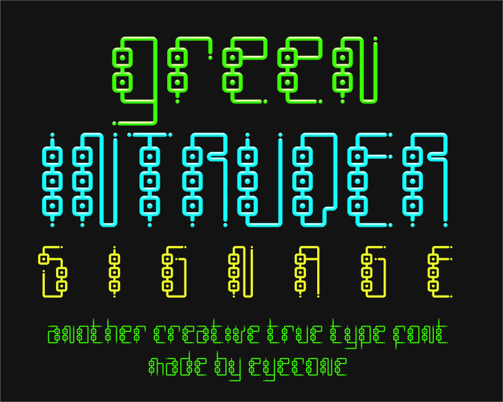 Green Intruder Signage font插图