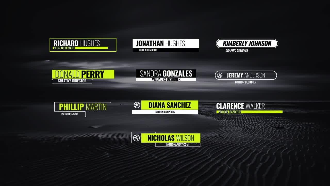 10个干净流畅时尚标题动画素材库精选AE模板