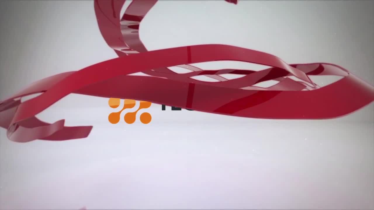 干净的色带徽标显示素材库精选AE模板