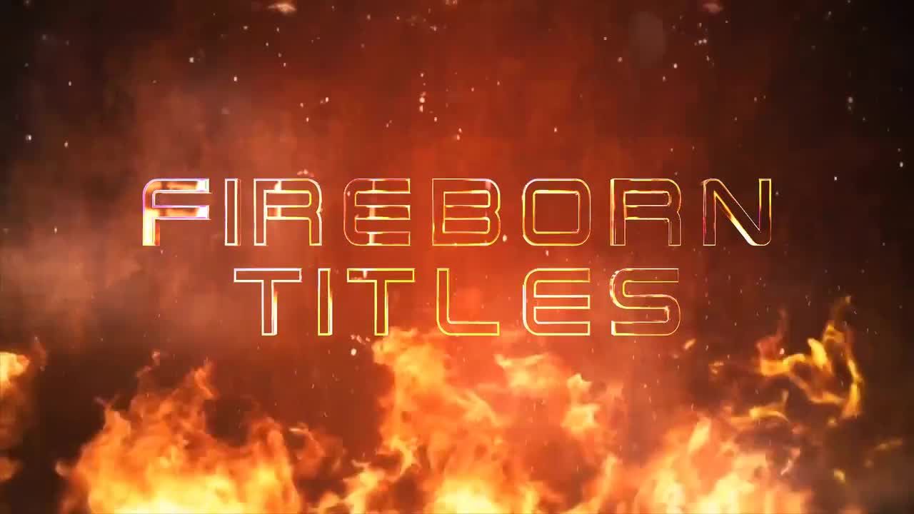 燃烧的火焰效果标题素材库精选AE模板