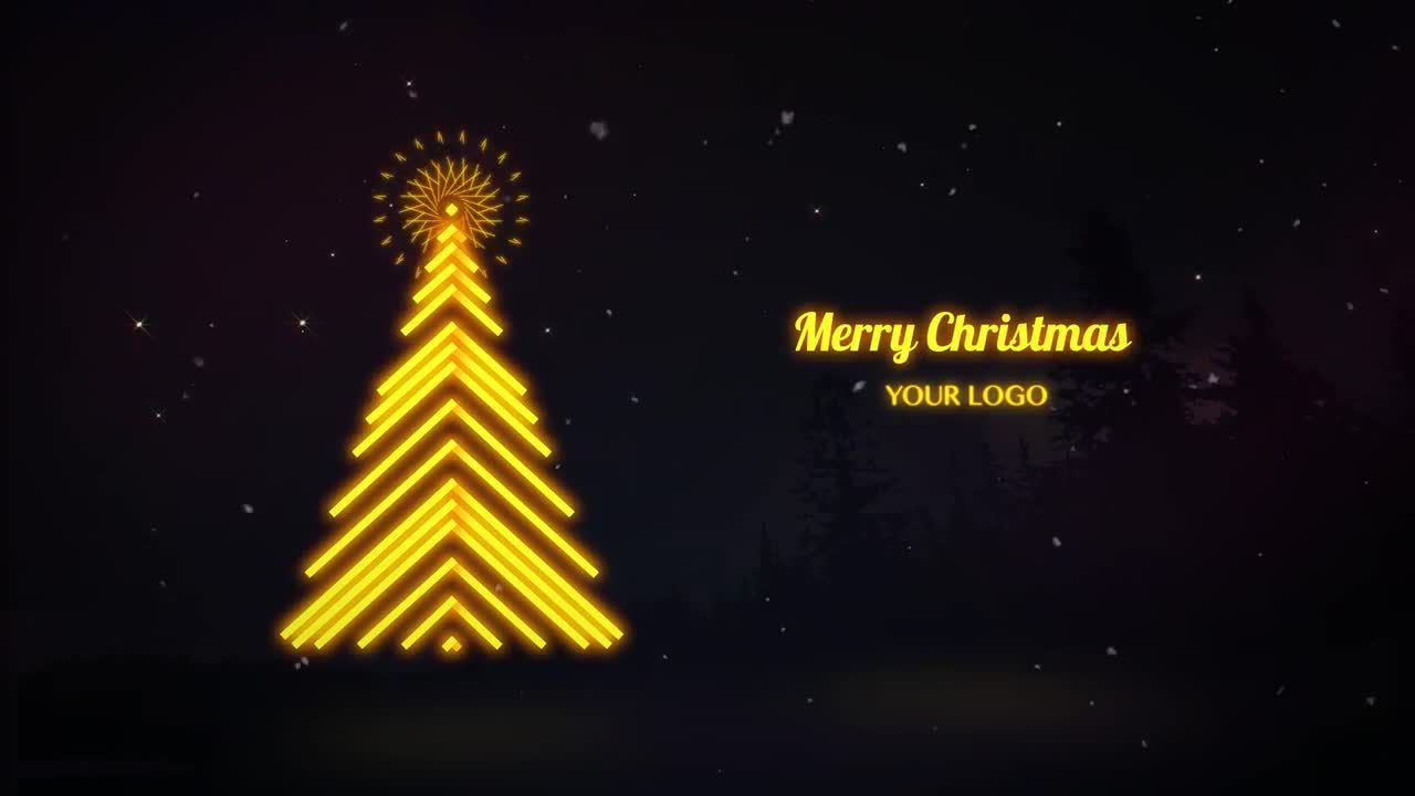 新圣诞问候标志素材库精选AE模板