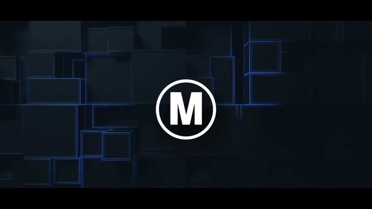 3D立方体网格过渡效果商业广告logo片头展示素材库精选AE模板