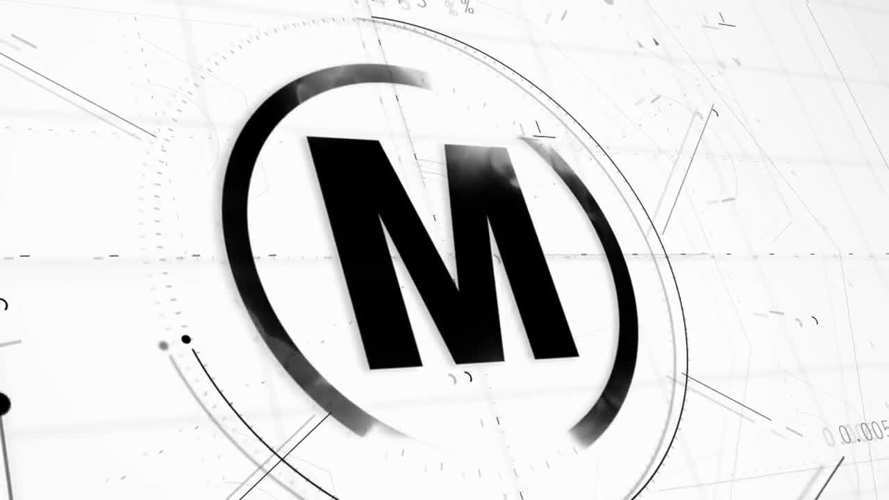 现代创意的素描效果展示徽标素材库精选AE模板