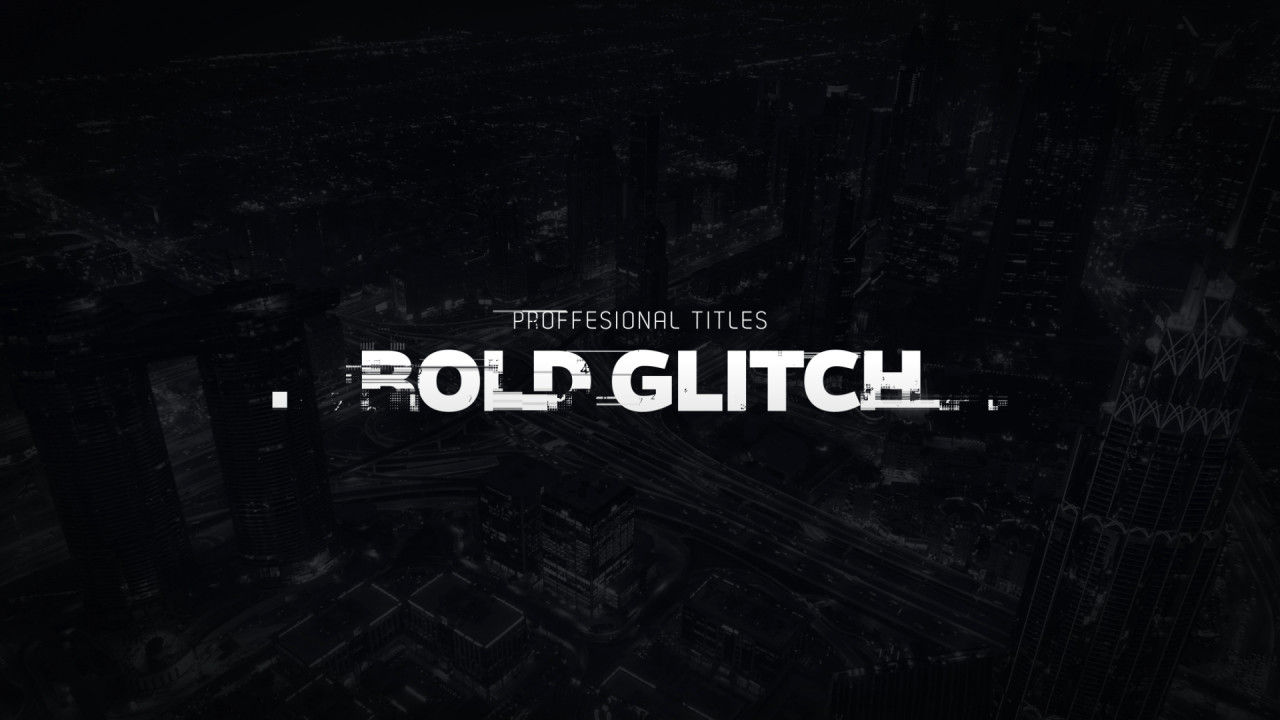 8个小故障全屏标题动画素材库精选AE模板