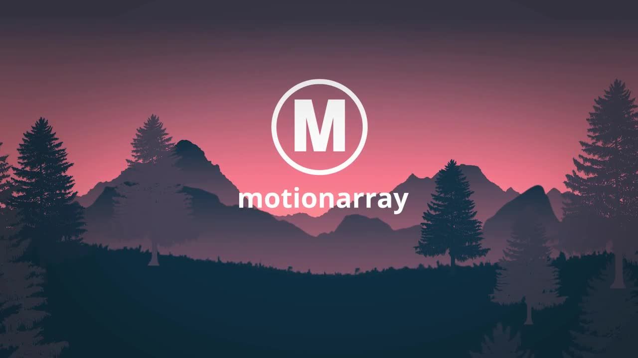 动态山景Logo展示素材库精选AE模板