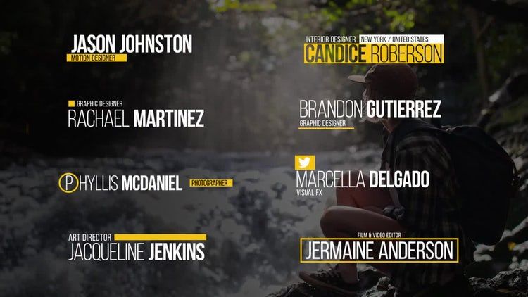 8个现代漂亮的低三分之二标题动画素材库精选AE模板