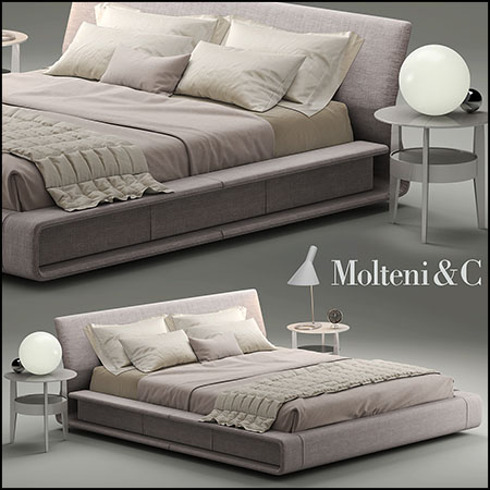 Molteni&C双人床素材之家精选3D模型