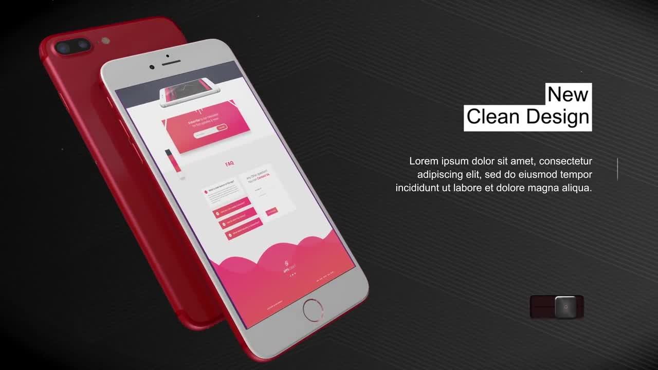 现代简洁精美的手机应用演示素材库精选AE模板