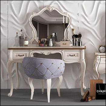 欧式梳妆台组合素材之家精选3D模型