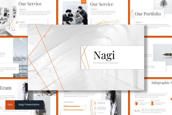 产品设计公司业务介绍PPT幻灯片模板 Nagi – Powerpoint Template