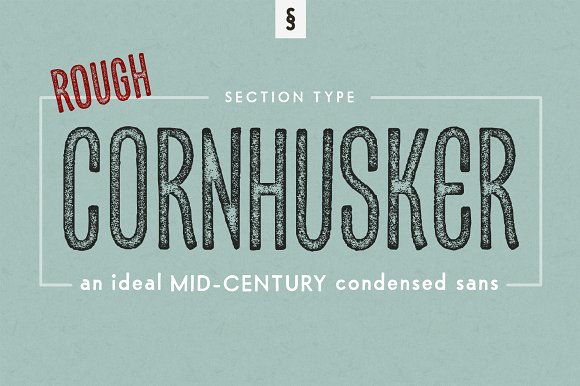Cornhusker Rough | Condensed Font素材之家精选英文字体