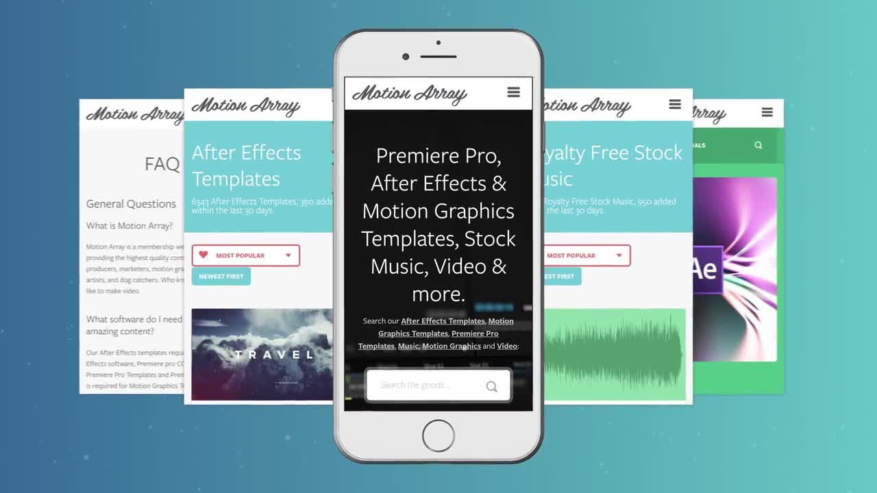 3D智能手机应用程序促销素材库精选AE模板