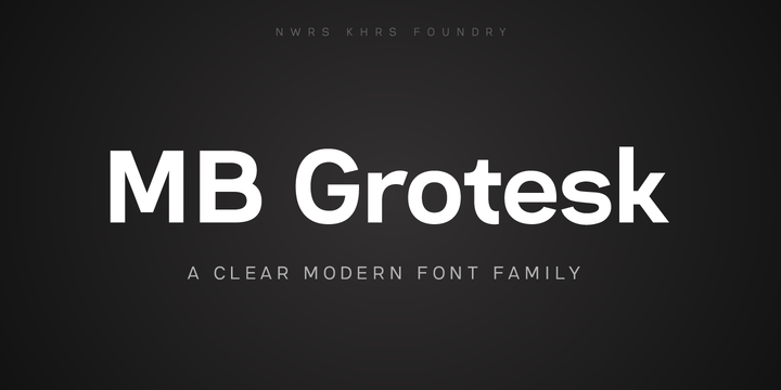 MB Grotesk Font Family素材之家精选英文字体