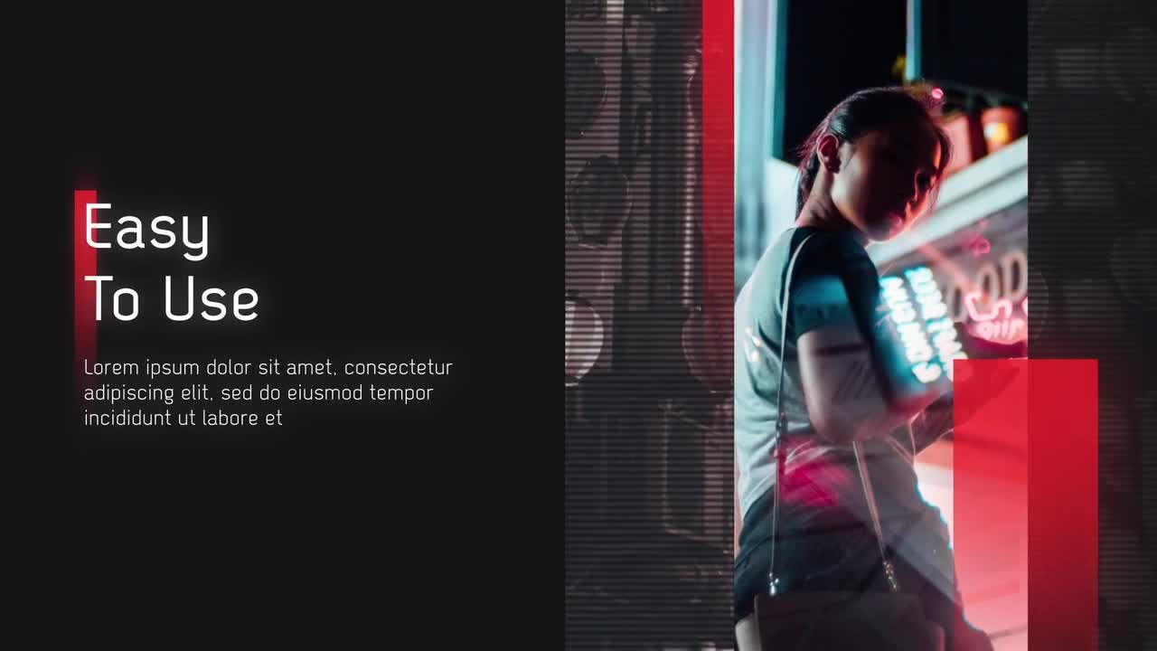 清洁黑暗介绍演示文稿幻灯片素材库精选AE模板