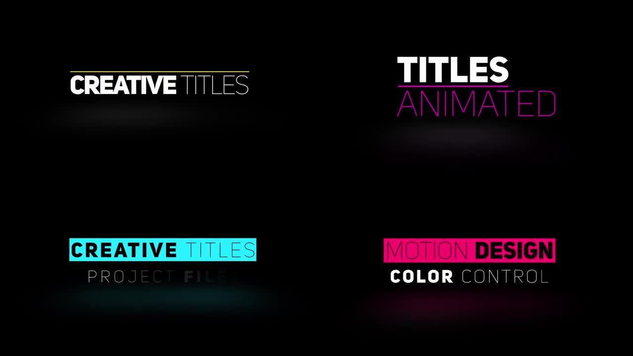 动态流畅时尚的项目最小标题素材库精选AE模板