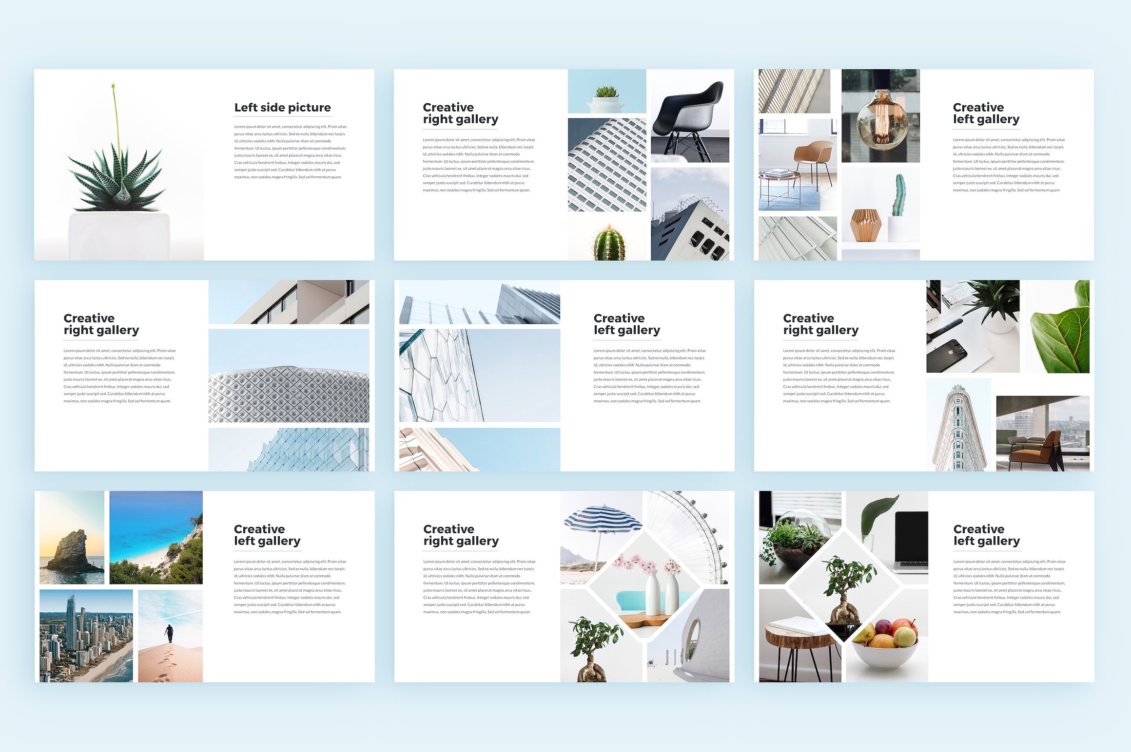 时尚小清新的PPT基调模板插图(2)