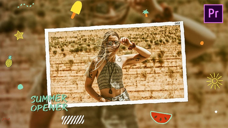 美丽盛夏转场pr视频模板