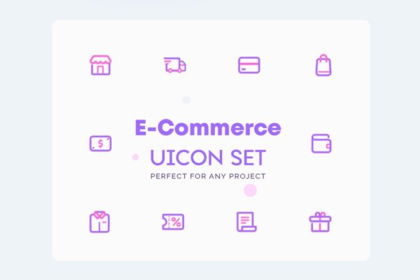 电子商务网站设计图标集 UICON E-Commerce Online Shop Icons
